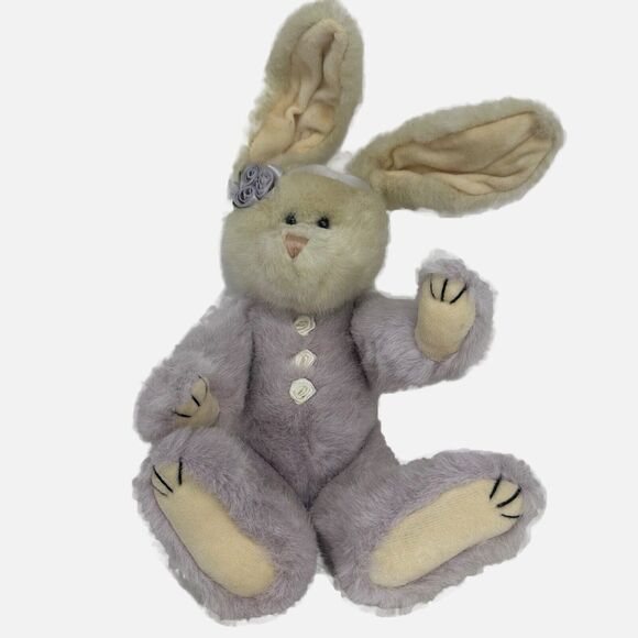 Boyds Bears Retired Hare Lady Harriwell - Bear In Lavender Bunny Suit TAGS - Picture 1 of 12